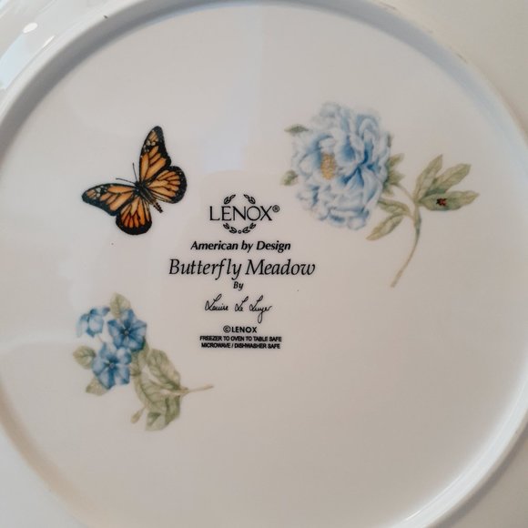 Lenox Butterfly Meadow Blue (4) Accent Luncheon Plate 9” Set of 4 - Picture 8 of 8